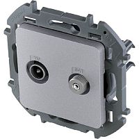 Розетка TV+SAT Звезда без рамки Legrand Inspiria 1-м алюминий картинка